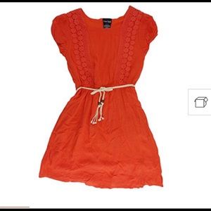 Paper Doll Girls Dress (16, Dark Coral)